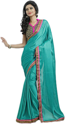 

Indian Wear Online Embroidered Fashion Georgette Saree(Blue)