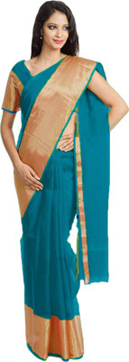 

Javuli Self Design Arani Pattu Handloom Silk Cotton Blend Saree(Magenta)
