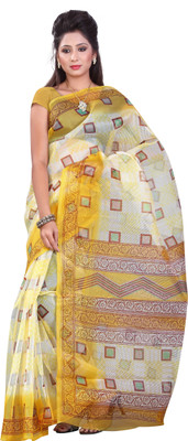 

Suali Printed Kota Doria Kota Saree(Yellow)