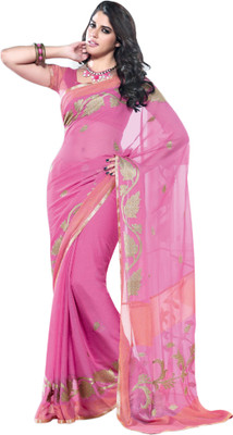 

Vishal Printed Fashion Chiffon Saree(Pink)
