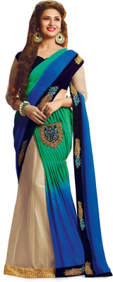 

Ridham Sarees Embroidered, Embellished Bollywood Georgette, Net Saree(Multicolor)