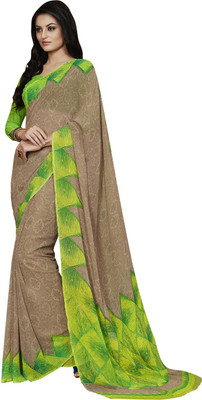 

Saara Printed Fashion Georgette Saree(Beige)