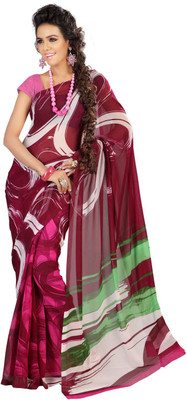 

Indian Wear Online Printed Fashion Georgette Saree(Multicolor), Multicolor79