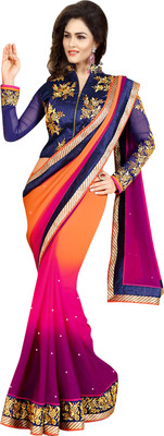 

Limozine Creation Embroidered Fashion Georgette Saree(Multicolor)