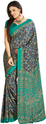 

Khushali Printed Fashion Crepe Saree(Blue, Green)