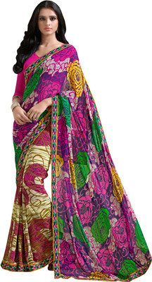 

Parisha Printed Fashion Georgette Saree(Multicolor), Multi