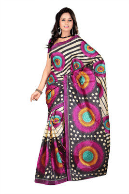 

Indrani Printed Fashion Art Silk Saree(Pink)