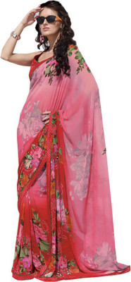 

Party Wear Dresses Printed Fashion Pure Chiffon Saree(Multicolor)