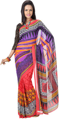 

Hawai Geometric Print Fashion Georgette Saree(Multicolor)