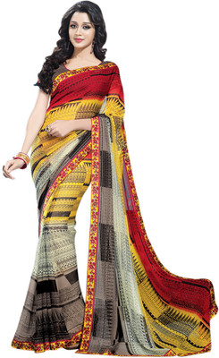 

Saara Geometric Print Daily Wear Georgette Saree(Yellow)