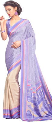

Hi-Choice Printed Fashion Crepe Saree(Purple)