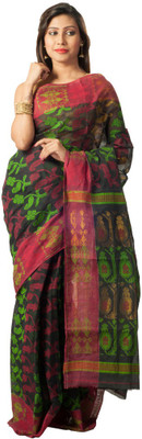 

Rajib's Creation Embroidered Fashion Handloom Cotton Saree(Multicolor)