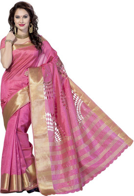

Rani Saahiba Embroidered Fashion Art Silk Saree(Pink)