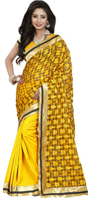 

Weavedeal Embellished Banarasi Art Silk Saree(Yellow)