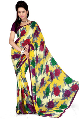 

Cenizas Printed Fashion Chiffon Saree(Multicolor), Yellow