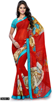 

Hi-Choice Printed Fashion Synthetic Saree(Red)