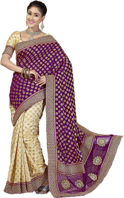 

M.S.Retail Embroidered Fashion Silk Saree(Pink), Cre8me;rani