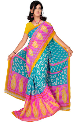 

Vardan Prints Printed Bollywood Georgette Saree(Blue)