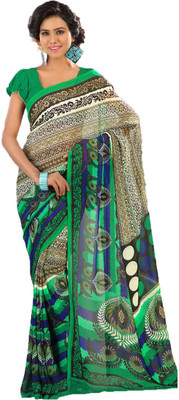 

Party Wear Dresses Printed Fashion Art Silk Saree(Multicolor), Multicolor210