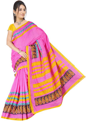 

Jiya Printed Fashion Art Silk Saree(Pink, Multicolor), Multicolor;pink
