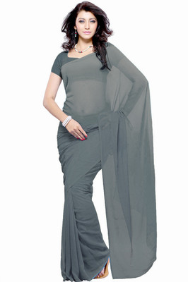 

Khoobee Self Design Fashion Georgette Saree(Grey)