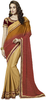 

Desi Butik Embroidered Fashion Jacquard Saree(Multicolor)