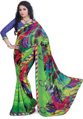 

Ridham Sarees Printed Fashion Handloom Chiffon Saree(Multicolor)