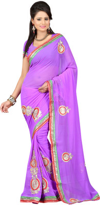 

Ansu Fashion Self Design Fashion Georgette Saree(Purple)