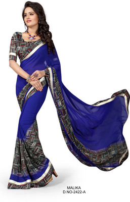 

Indianbeauty Self Design, Printed Fashion Chiffon Saree(Blue)