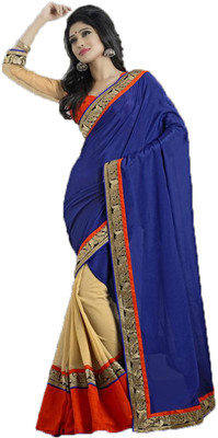 

Party Wear Dresses Embroidered Fashion Georgette Saree(Multicolor), Multicolor395