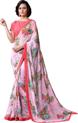 

Brijraj Printed Fashion Georgette Saree(Pink)