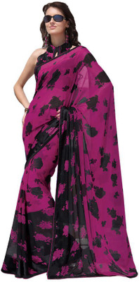 

Indian Wear Online Printed Fashion Pure Chiffon Saree(Multicolor)