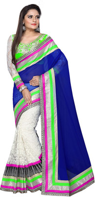 

Indian Wear Online Printed Fashion Net Saree(Multicolor), Multicolor624
