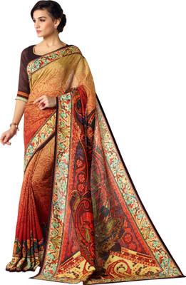 

Brijraj Printed Fashion Art Silk Saree(Red, Multicolor), Multicolor;red