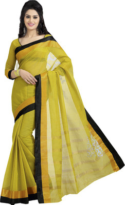 

Ishin Solid Fashion Cotton Saree(Yellow)