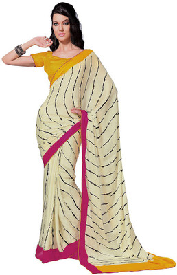 

Party Wear Dresses Printed Fashion Pure Chiffon Saree(Multicolor)