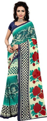 Vardan PRINTS Printed Bollywood Georgette Saree(Blue)