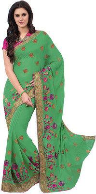 

Indian Wear Online Printed Fashion Pure Chiffon Saree(Multicolor), Multicolor407