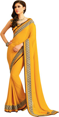 

Vishal Solid Fashion Chiffon Saree(Yellow)