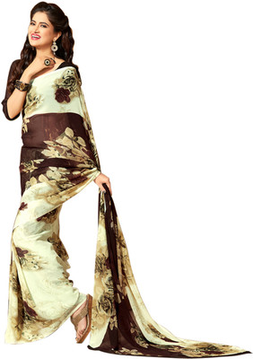 

Jiya Self Design, Printed Fashion Georgette Saree(Brown, Multicolor), Coffee;multi