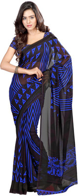 

Khoobee Printed Fashion Georgette Saree(Blue)