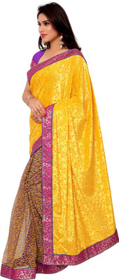 

Gunjan Creations Self Design Fashion Velvet Saree(Pack of 2, Gold)