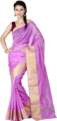 

Chandrakala Woven Banarasi Banarasi Silk Saree(Purple)