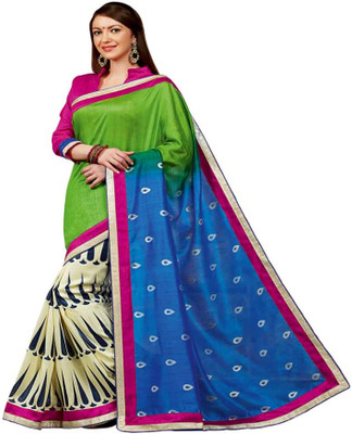 VIPUL Embroidered, Embellished Bhagalpuri Art Silk Saree(Multicolor)