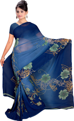

Jiya Self Design, Printed Fashion Georgette Saree(Blue, Multicolor)