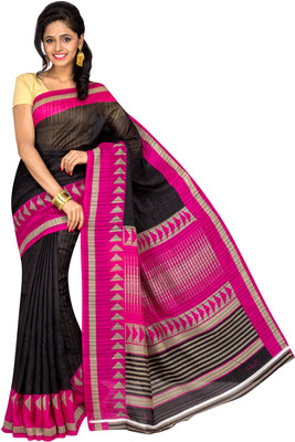 

Mathura Printed Paithani Cotton Saree(Multicolor)