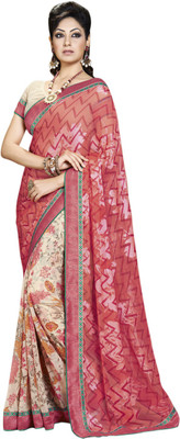 

Vishal Solid Fashion Georgette Saree(Pink)