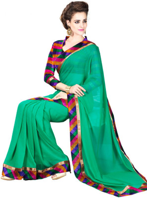 

Khushali Self Design Fashion Georgette Saree(Light Green, Multicolor)
