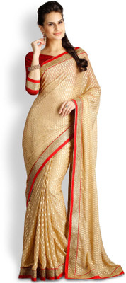 

Soch Self Design Fashion Georgette Saree(Beige)