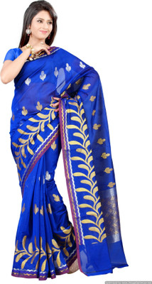 Mimosa Woven Kanjivaram Handloom Art Silk Saree(Blue) available at flipkart for Rs.999